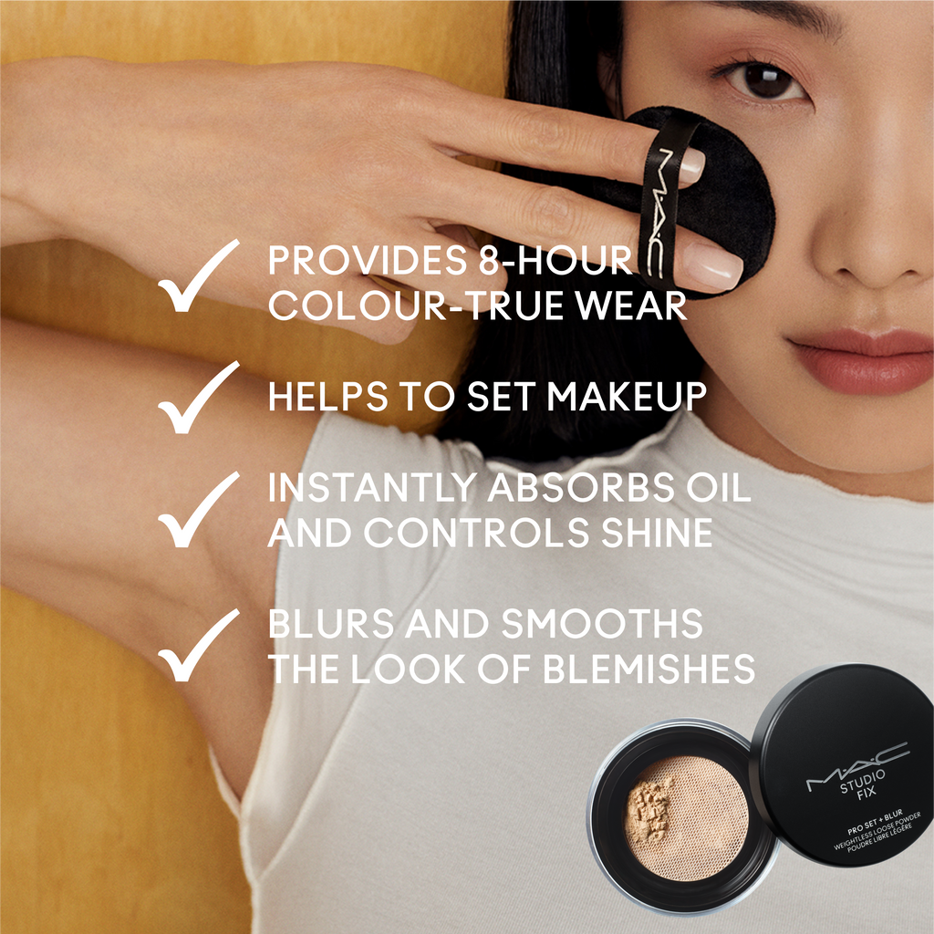 Studio Fix Pro Set and Blur Weightless Loose Powder for Everyday Wear and a soft refined finish