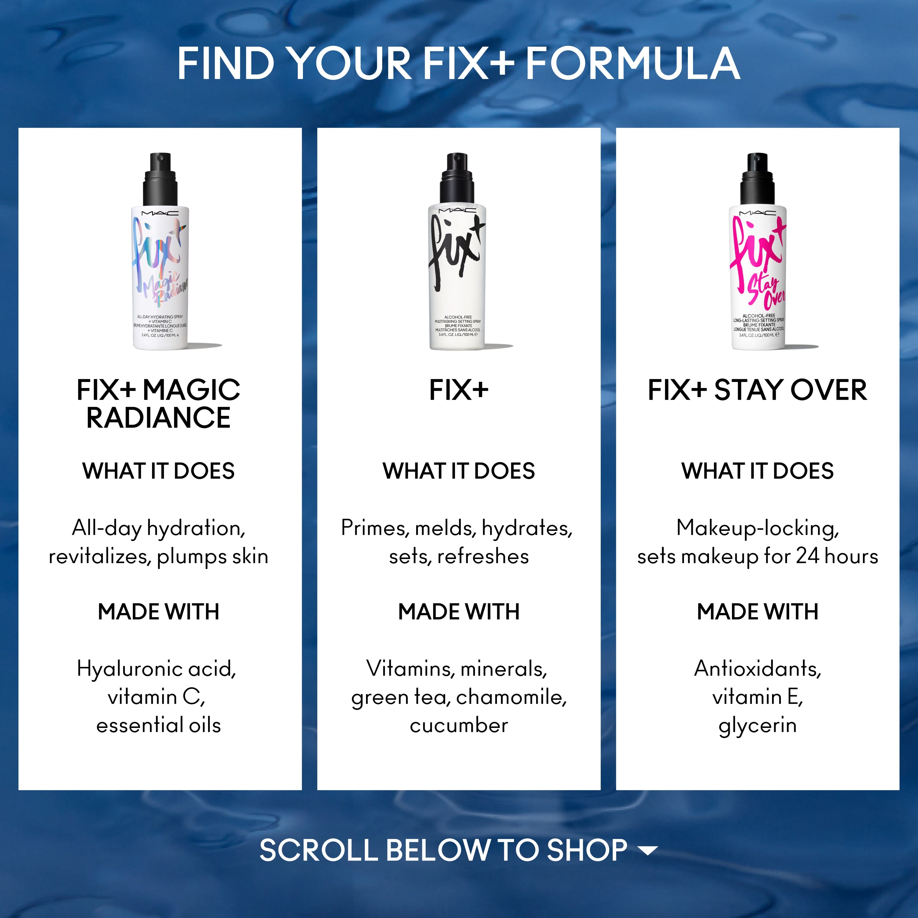 FIX and MAGIC RADIANCE Setting Spray for Everyday Wear and a refreshed makeup finish