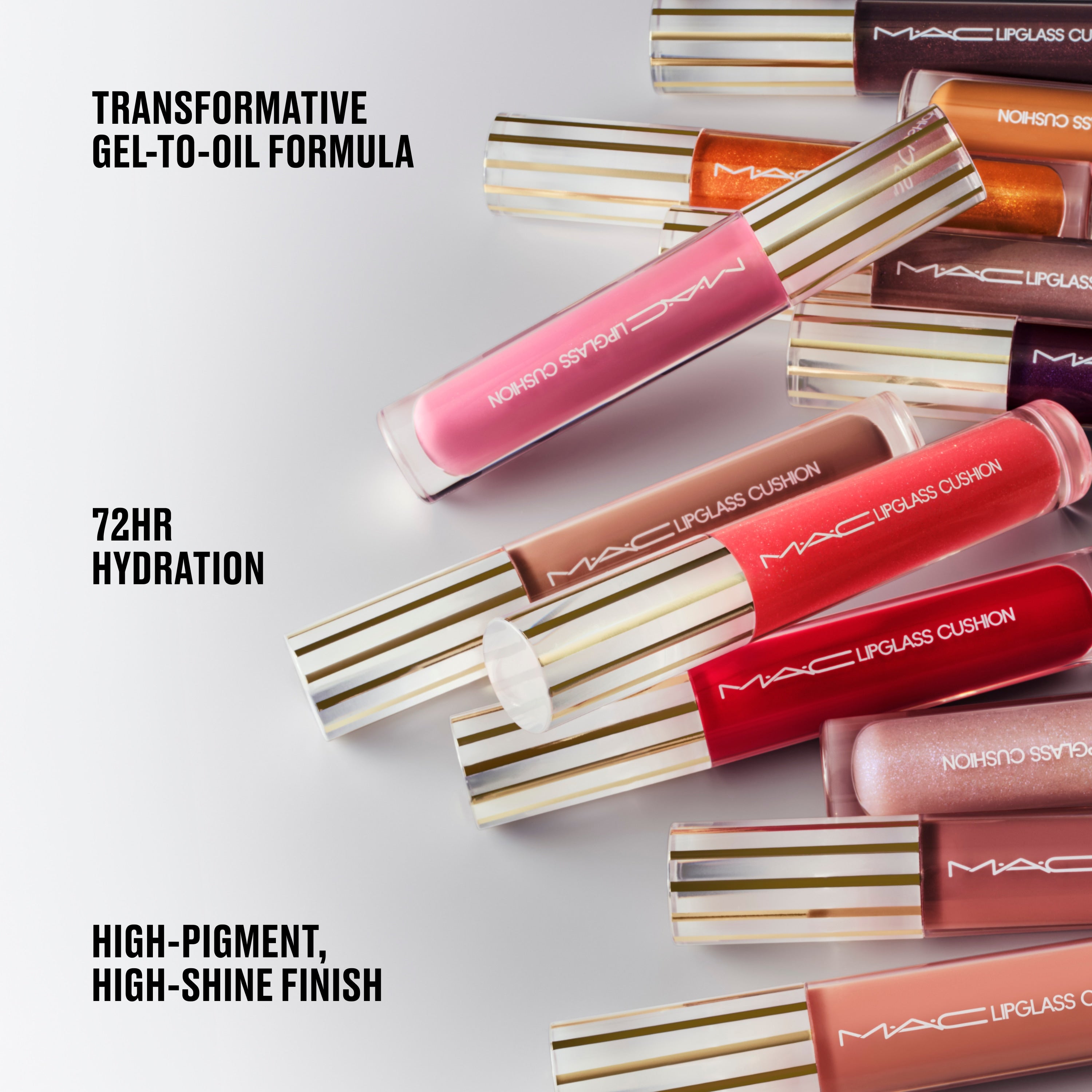 Lipglass Cushion High Pigment Lip Oil for Everyday Wear and a glossy comfortable finish