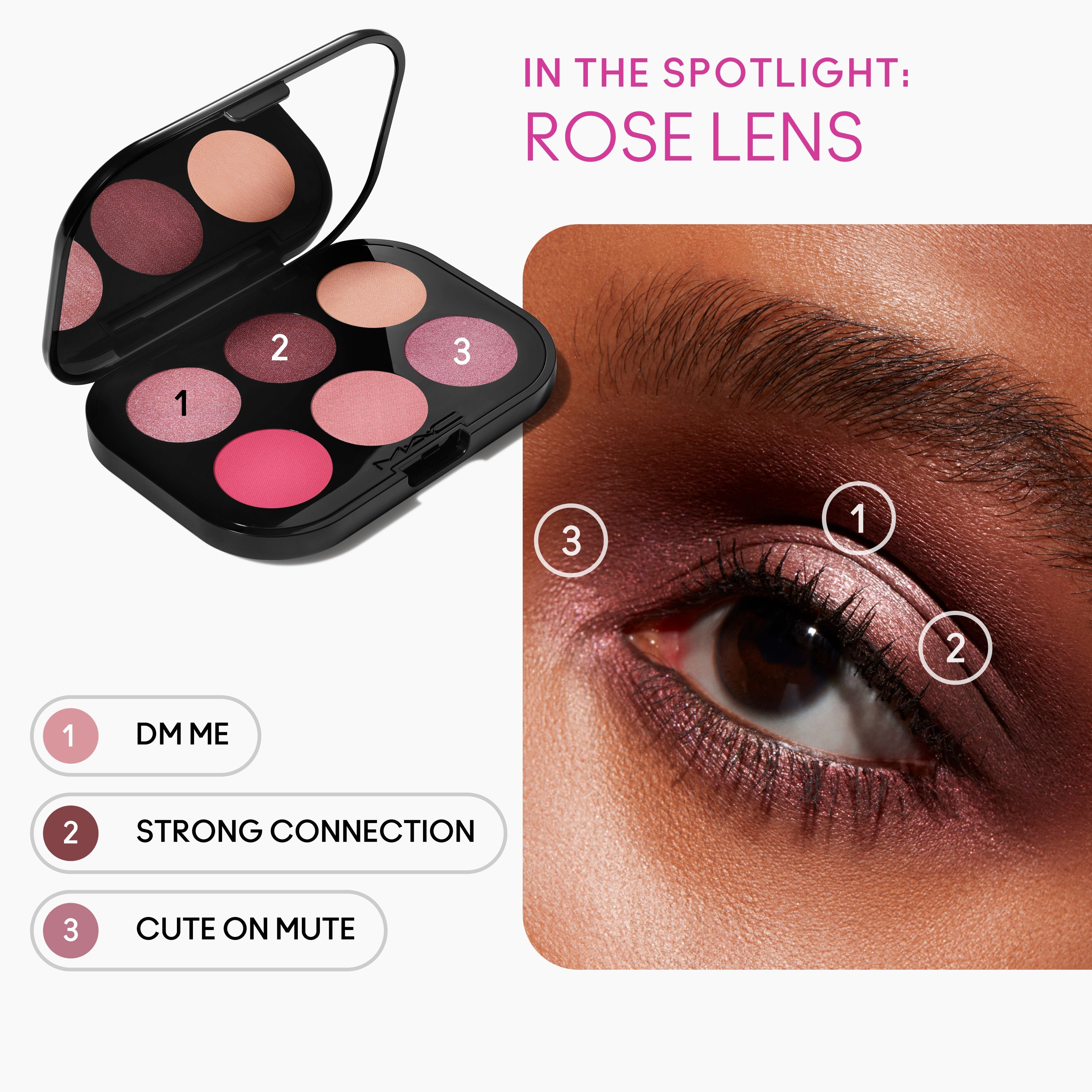 Connect In Colour Eye Shadow Palette Rose Lens for Everyday Wear and versatile coordinated color