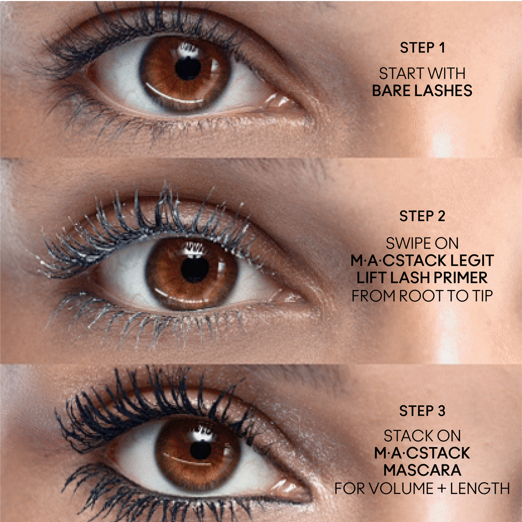 M A CSTACK Legit Lift Lash Primer for Everyday Wear and prepared looking lashes