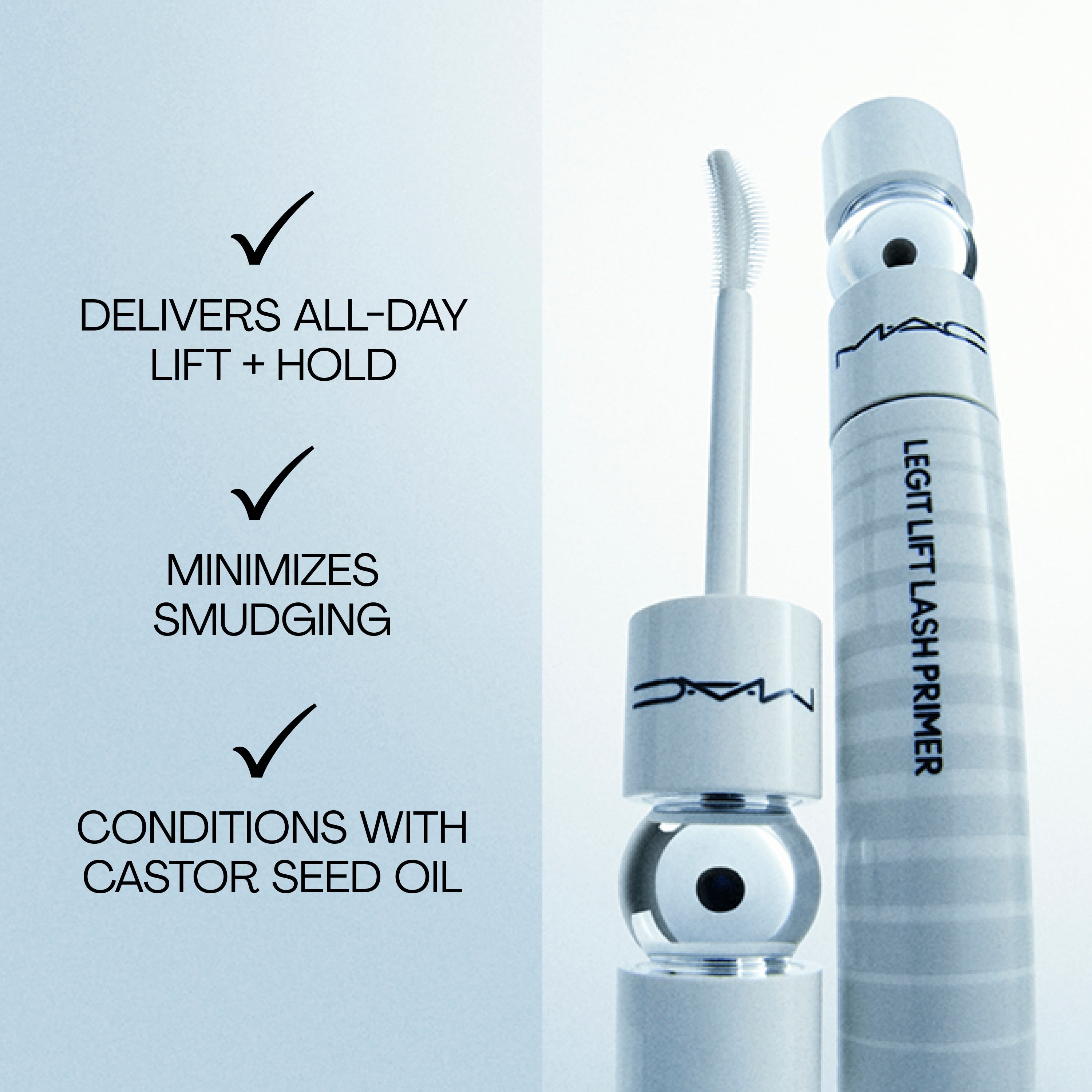 M A CSTACK Legit Lift Lash Primer for Everyday Wear and prepared looking lashes