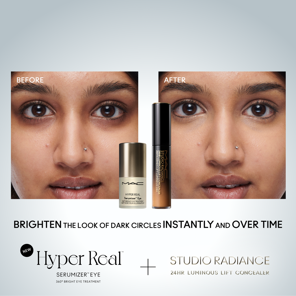 Hyper Real Serumizer Eye 360 Bright Eye Treatment for Everyday Wear and a refreshed looking eye area