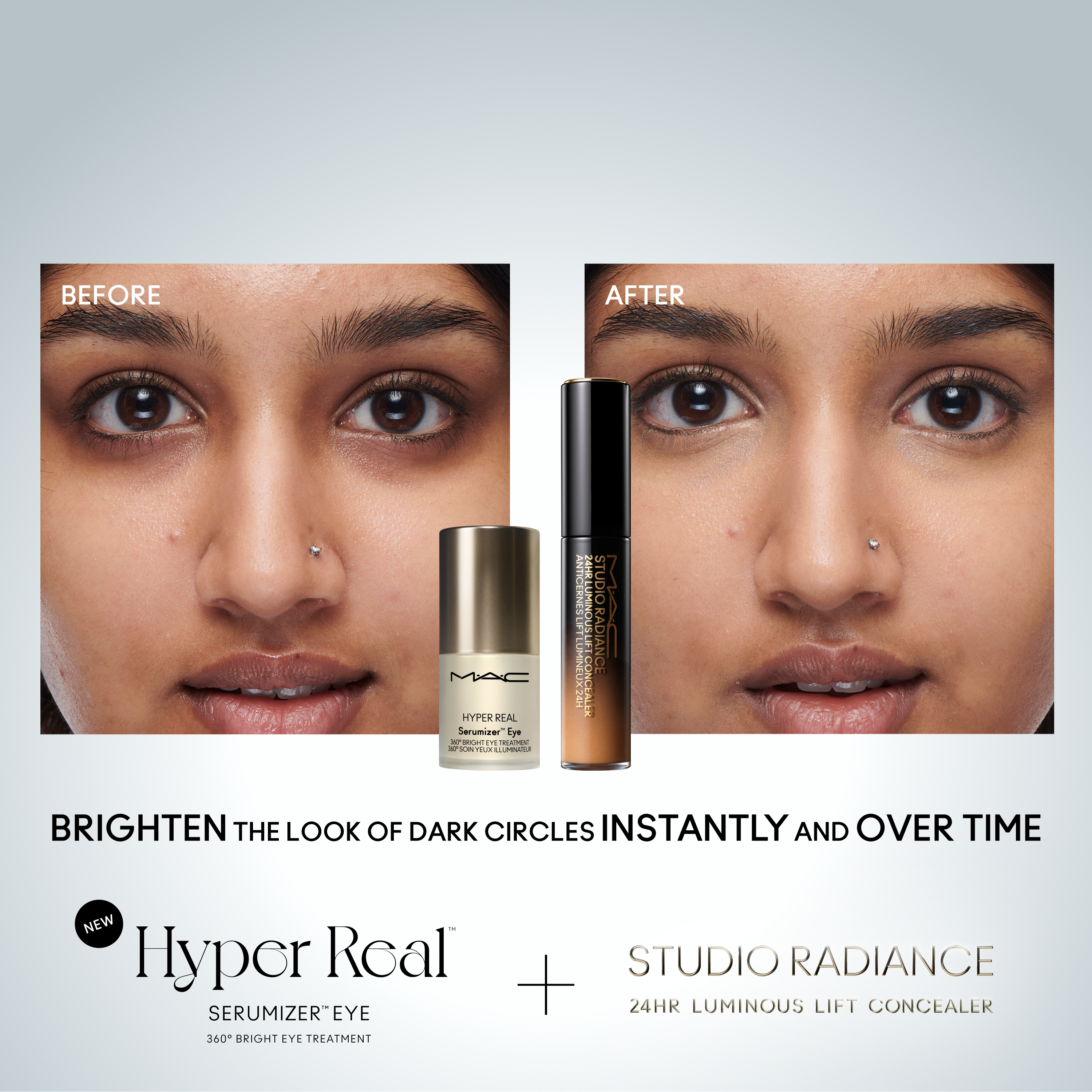 Hyper Real Serumizer Eye 360 Bright Eye Treatment for Everyday Wear and a refreshed looking eye area