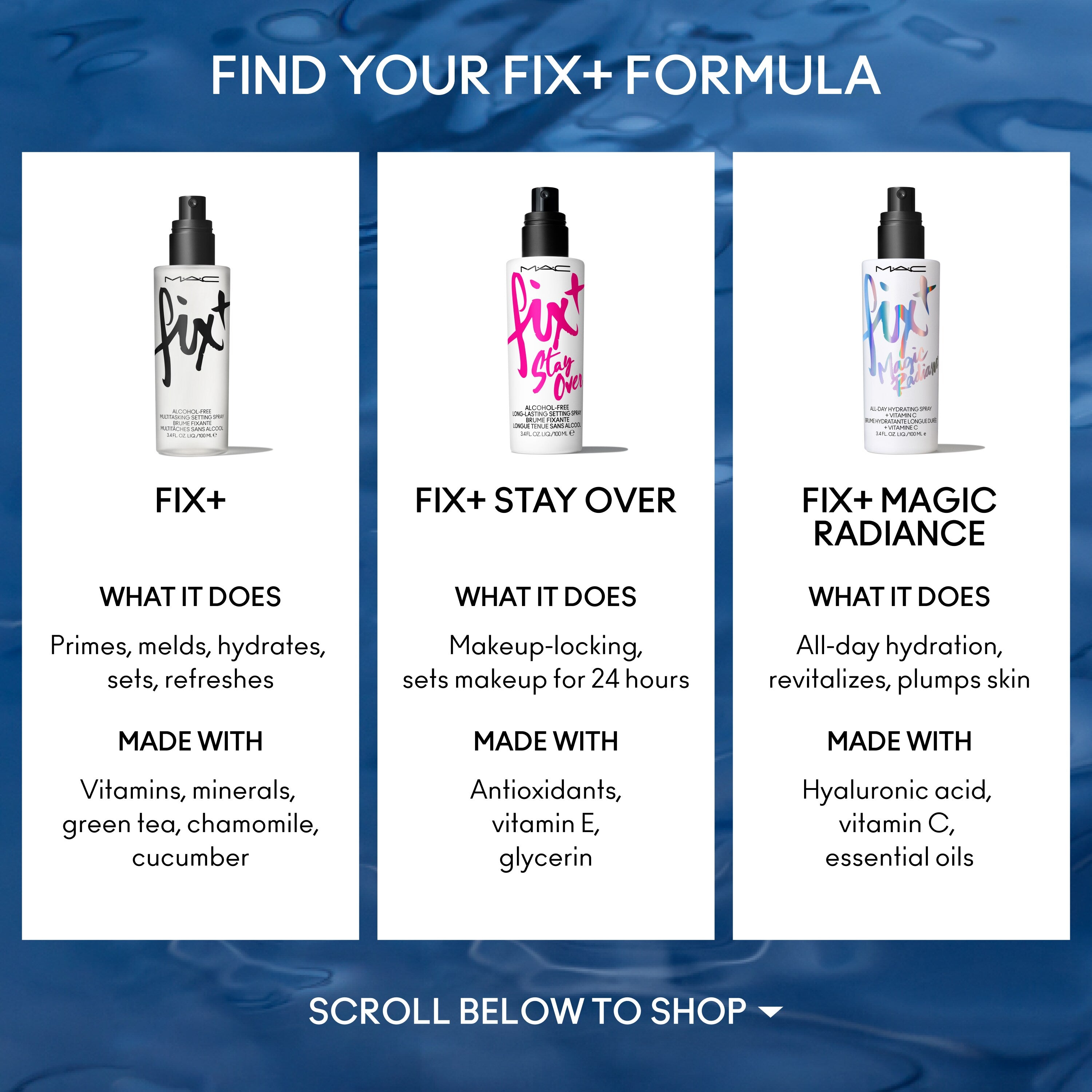FIX and Setting Spray for Everyday Wear and a refreshed makeup finish
